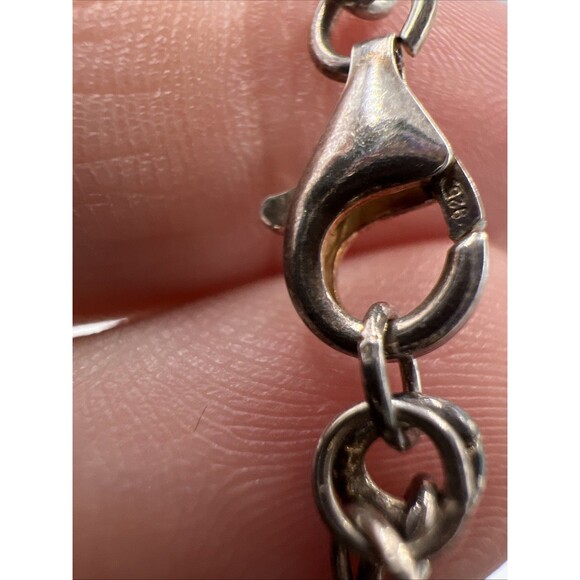 Vintage Sterling Silver Cross Pendant Necklace Double Strand Dyadema Italy - Picture 6 of 11